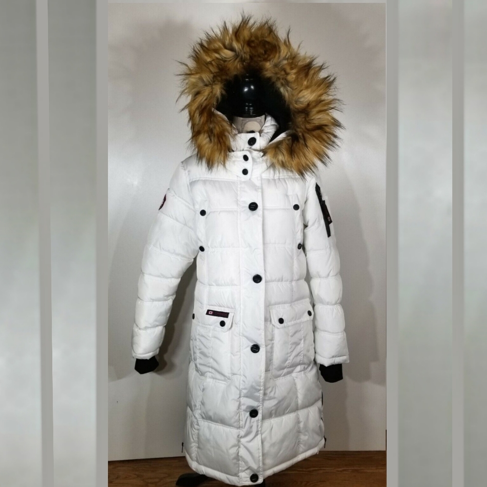 NWT Authentic Canada Goose White Parka Arctic Canada Weather Gear Long Coat - Picture 11 of 16